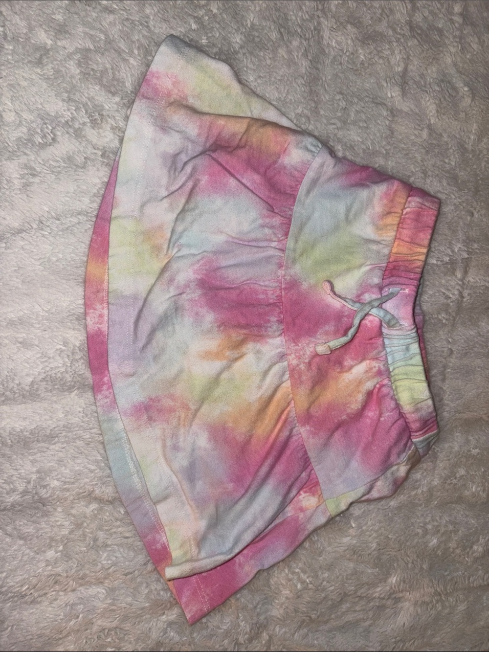 Tie-Dye Pastel Skirt with Drawstring Waist